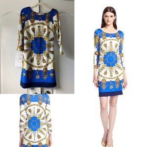 NWT Julie Brown Goldie Dress Indigo Regatta Size S.